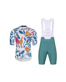 HOLOKOLO Tricoul și pantaloni scurți de ciclism - SPARROVER - albastru/alb/multicolor